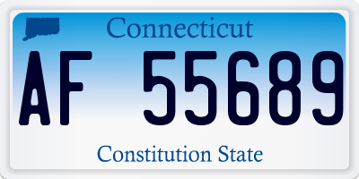 CT license plate AF55689
