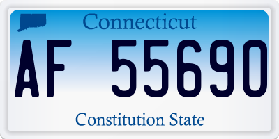 CT license plate AF55690
