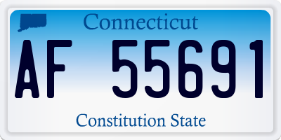 CT license plate AF55691