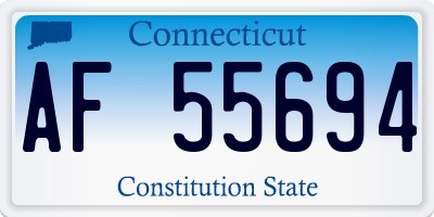 CT license plate AF55694