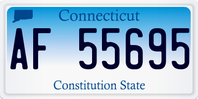 CT license plate AF55695