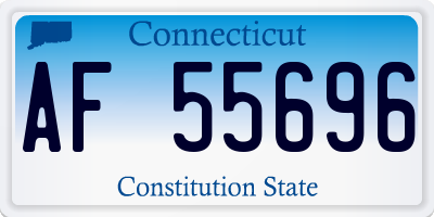 CT license plate AF55696