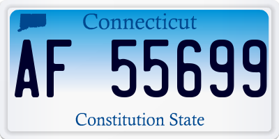 CT license plate AF55699