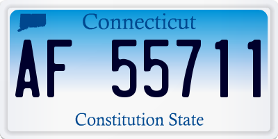 CT license plate AF55711