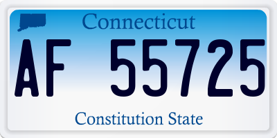 CT license plate AF55725