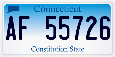 CT license plate AF55726