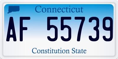 CT license plate AF55739