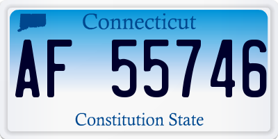 CT license plate AF55746