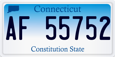 CT license plate AF55752