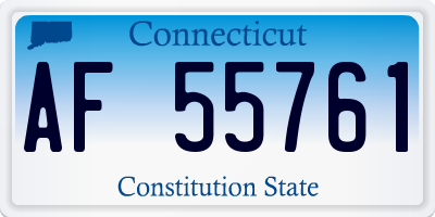 CT license plate AF55761