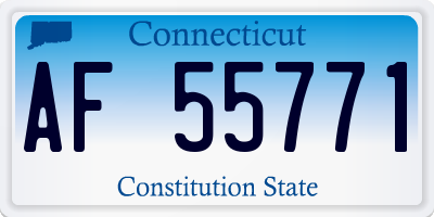 CT license plate AF55771
