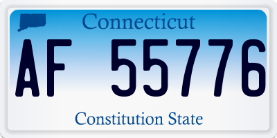 CT license plate AF55776