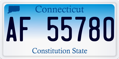 CT license plate AF55780