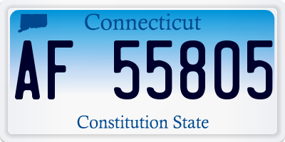 CT license plate AF55805
