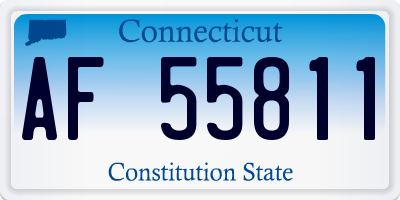CT license plate AF55811