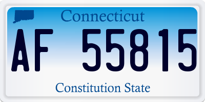 CT license plate AF55815