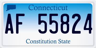 CT license plate AF55824