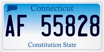CT license plate AF55828