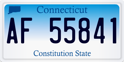 CT license plate AF55841