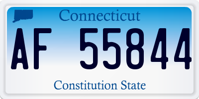 CT license plate AF55844
