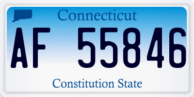CT license plate AF55846