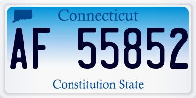 CT license plate AF55852