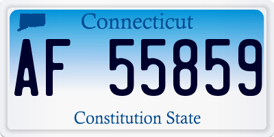 CT license plate AF55859