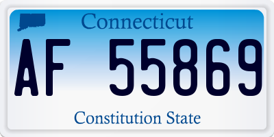 CT license plate AF55869