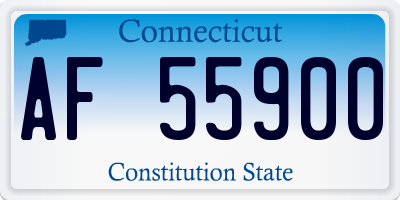 CT license plate AF55900