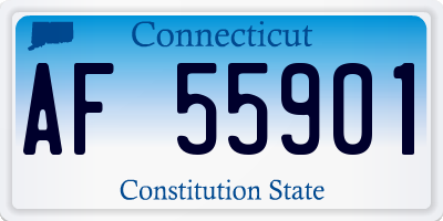 CT license plate AF55901