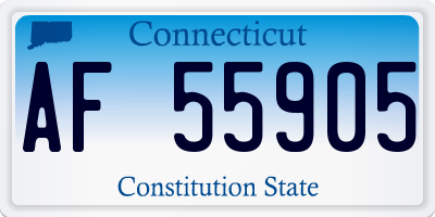 CT license plate AF55905