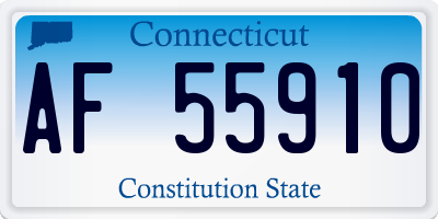 CT license plate AF55910