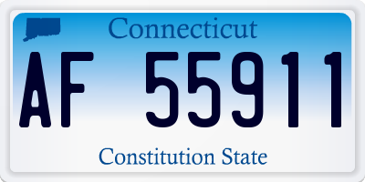 CT license plate AF55911