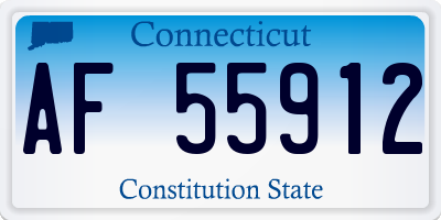 CT license plate AF55912