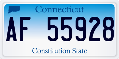 CT license plate AF55928