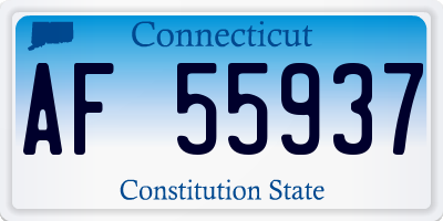 CT license plate AF55937
