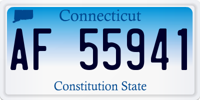 CT license plate AF55941