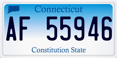 CT license plate AF55946