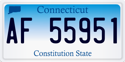 CT license plate AF55951
