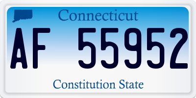 CT license plate AF55952