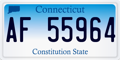 CT license plate AF55964