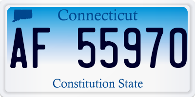 CT license plate AF55970