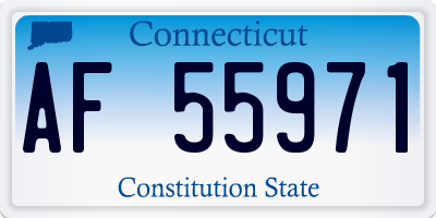 CT license plate AF55971