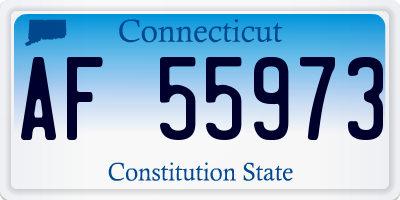 CT license plate AF55973