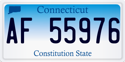 CT license plate AF55976