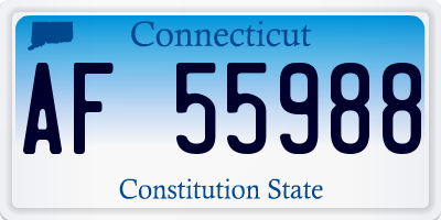 CT license plate AF55988
