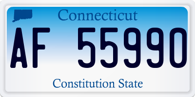 CT license plate AF55990