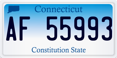 CT license plate AF55993