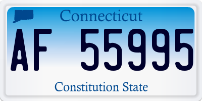 CT license plate AF55995