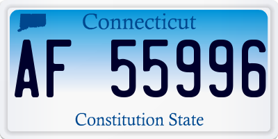 CT license plate AF55996
